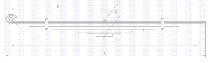 Рессора передняя для 65115 11-листовая (замена на 901211KZ-2902012-20)