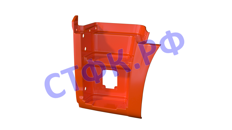 Щиток подножки левый (цвет оранжевый)