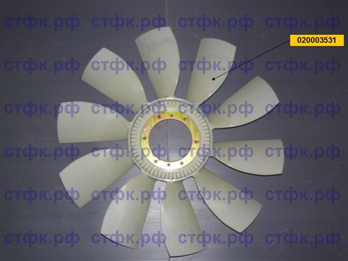 Крыльчатка вентилятора левого вращения 020003531 (660)