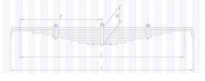 Рессора задняя полистовая окраска (аналог 4310-2912012-03) замена на 901409KZ-2912012-02