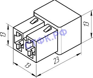 Колодка гнездовая (2-х клеммовая гнездовая серии 6,3)