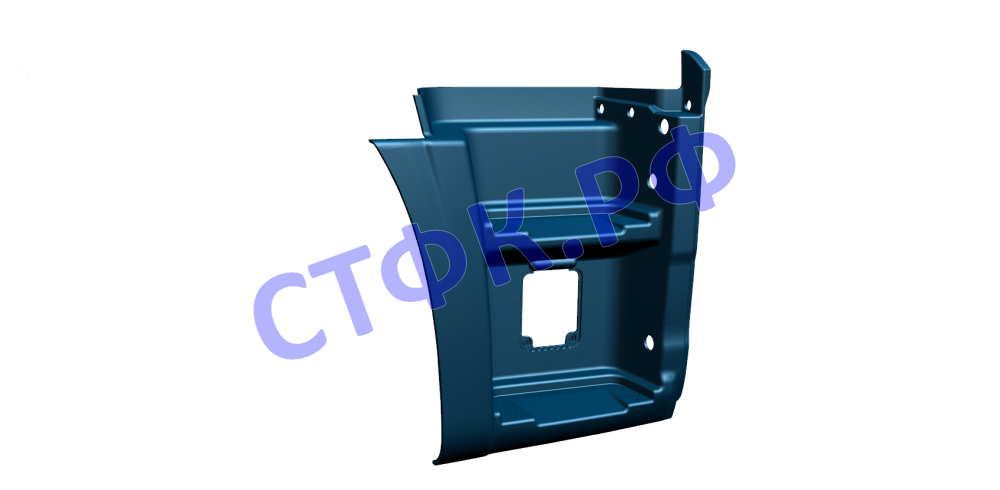 Щиток подножки правый (цвет синий RAL5010)