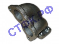 Патрубок коллектора вып. левый без шпилек на автобус НЕФАЗ